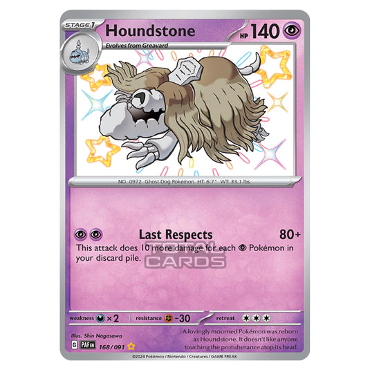 Pokemon - Scarlet & Violet - SV4.5 - Paldean Fates - Houndstone - 168/91