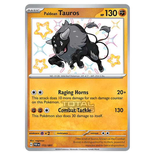 Pokemon - Scarlet & Violet - SV4.5 - Paldean Fates - Paldean Tauros - 172/91