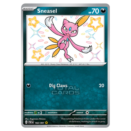 Pokemon - Scarlet & Violet - SV4.5 - Paldean Fates - Sneasel - 182/91