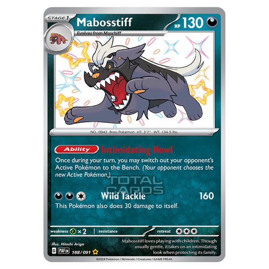 Pokemon - Scarlet & Violet - SV4.5 - Paldean Fates - Mabosstiff - 188/91