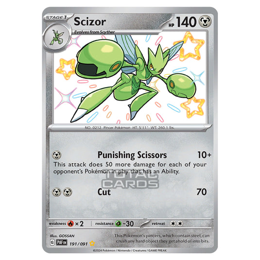 Pokemon - Scarlet & Violet - SV4.5 - Paldean Fates - Scizor - 191/91