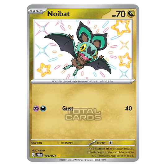 Pokemon - Scarlet & Violet - SV4.5 - Paldean Fates - Noibat - 194/91