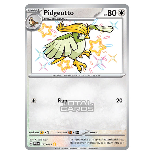 Pokemon - Scarlet & Violet - SV4.5 - Paldean Fates - Pidgeotto - 197/91