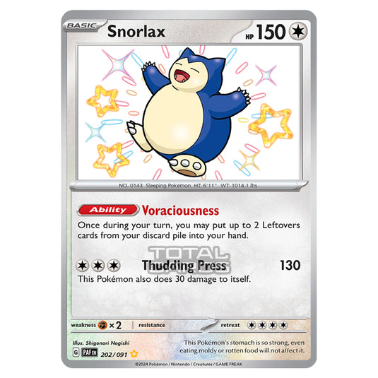 Pokemon - Scarlet & Violet - SV4.5 - Paldean Fates - Snorlax - 202/91