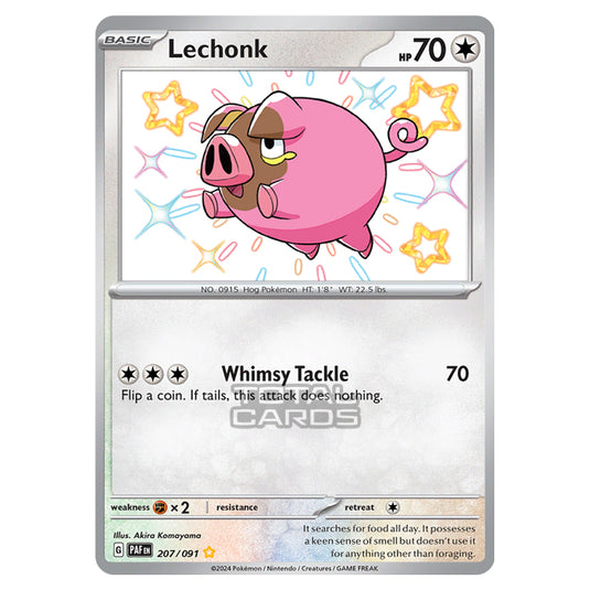 Pokemon - Scarlet & Violet - SV4.5 - Paldean Fates - Lechonk - 207/91