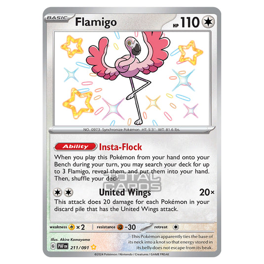 Pokemon - Scarlet & Violet - SV4.5 - Paldean Fates - Flamigo - 211/91