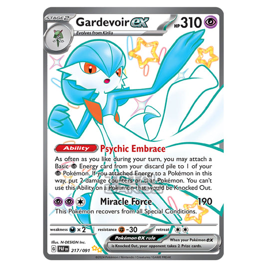 Pokemon - Scarlet & Violet - SV4.5 - Paldean Fates - Gardevoir ex - 217/91