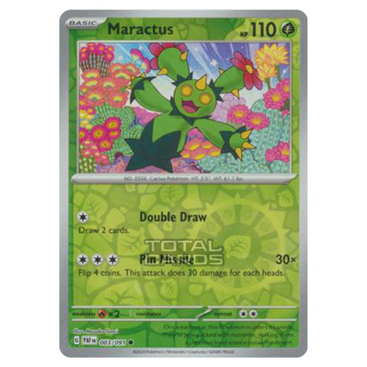 Pokemon - Scarlet & Violet - SV4.5 - Paldean Fates - Maractus - 003/91 - (Reverse Holo)