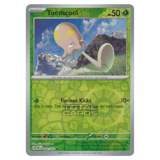 Pokemon - Scarlet & Violet - SV4.5 - Paldean Fates - Toedscool - 004/91 - (Reverse Holo)