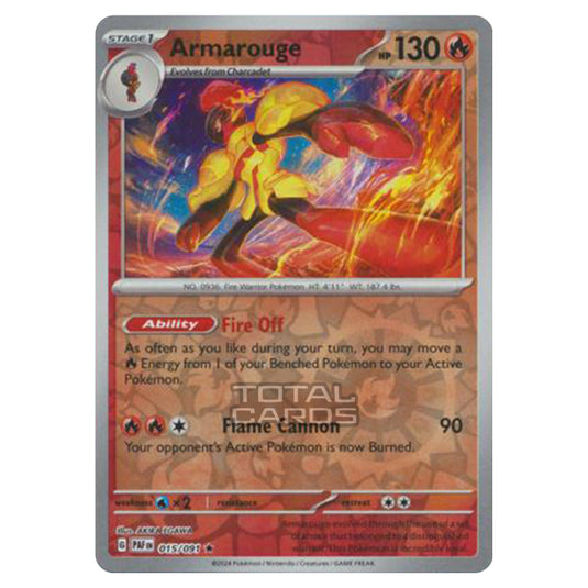 Pokemon - Scarlet & Violet - SV4.5 - Paldean Fates - Armarouge - 015/91 - (Reverse Holo)