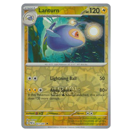 Pokemon - Scarlet & Violet - SV4.5 - Paldean Fates - Lanturn - 021/91 - (Reverse Holo)