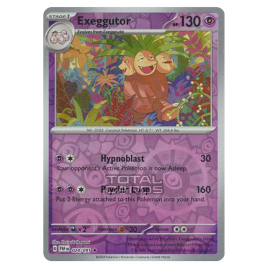 Pokemon - Scarlet & Violet - SV4.5 - Paldean Fates - Exeggutor - 024/91 - (Reverse Holo)