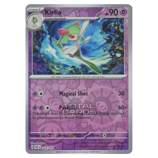 Pokemon - Scarlet & Violet - SV4.5 - Paldean Fates - Kirlia - 028/91 - (Reverse Holo)