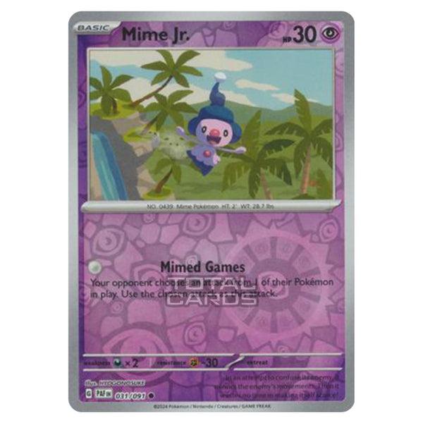 pokemon mime jr card Pokemon - Scarlet & Violet - SV4.5 - Paldean Fates - Mime Jr