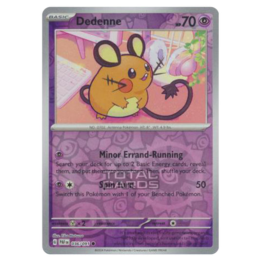 Pokemon - Scarlet & Violet - SV4.5 - Paldean Fates - Dedenne - 036/91 - (Reverse Holo)