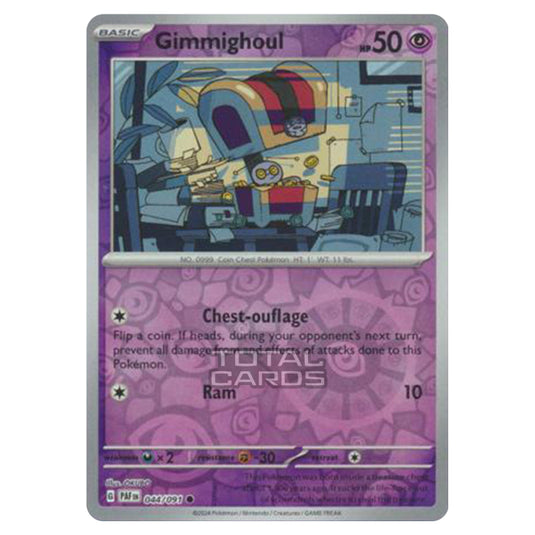 Pokemon - Scarlet & Violet - SV4.5 - Paldean Fates - Gimmighoul - 044/91 - (Reverse Holo)