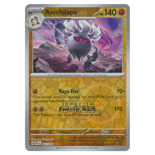Pokemon - Scarlet & Violet - SV4.5 - Paldean Fates - Annihilape - 047/91 - (Reverse Holo) Pokemon - Scarlet & Violet - SV4.5 - Paldean Fates - Annihilape - 047/91 - (Reverse Holo)