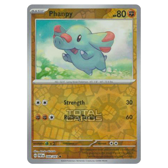 Pokemon - Scarlet & Violet - SV4.5 - Paldean Fates - Phanpy - 048/91 - (Reverse Holo)