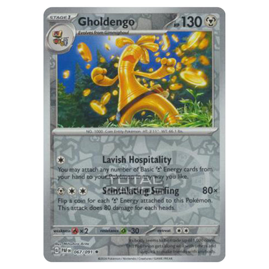 Pokemon - Scarlet & Violet - SV4.5 - Paldean Fates - Gholdengo - 067/91 - (Reverse Holo)