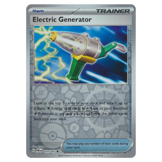 Pokemon - Scarlet & Violet - SV4.5 - Paldean Fates - Electric Generator - 079/91 - (Reverse Holo)