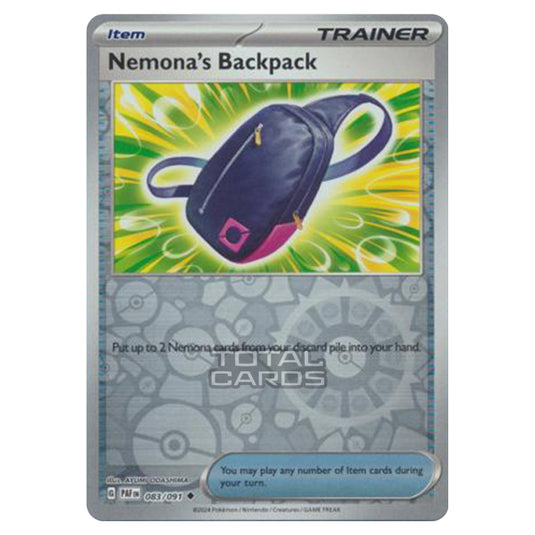 Pokemon - Scarlet & Violet - SV4.5 - Paldean Fates - Nemona's Backpack - 083/91 - (Reverse Holo)