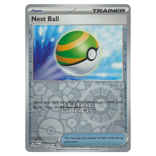 Pokemon - Scarlet & Violet - SV4.5 - Paldean Fates - Nest Ball - 084/91 - (Reverse Holo)