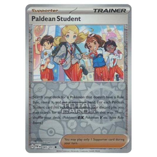 Pokemon - Scarlet & Violet - SV4.5 - Paldean Fates - Paldean Student - 085/91 - (Reverse Holo)