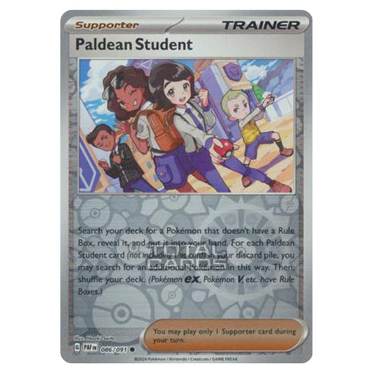 Pokemon - Scarlet & Violet - SV4.5 - Paldean Fates - Paldean Student - 086/91 - (Reverse Holo)