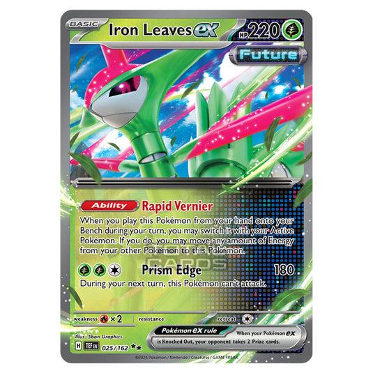 leaf type pokemon card Pokemon - Scarlet & Violet - Temporal Forces - Iron Leaves ex