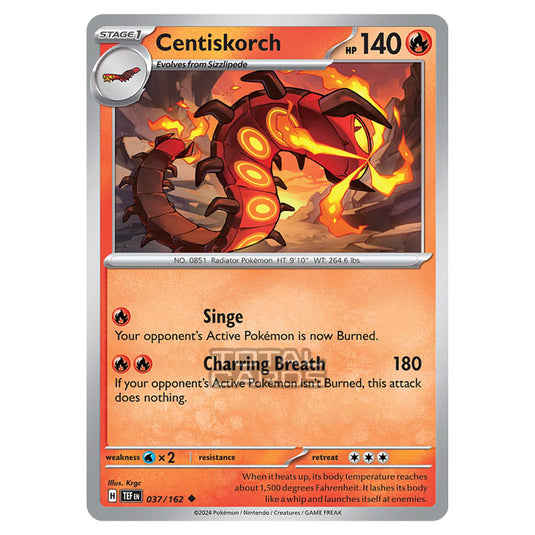 Pokemon - Scarlet & Violet - Temporal Forces - Centiskorch - 037/162 Pokemon - Scarlet & Violet - Temporal Forces - Centiskorch - 037/162