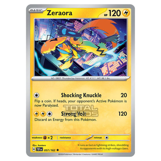 Pokemon - Scarlet & Violet - Temporal Forces - Zeraora - 057/162