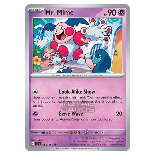 Pokemon - Scarlet & Violet - Temporal Forces - Mr. Mime - 063/162