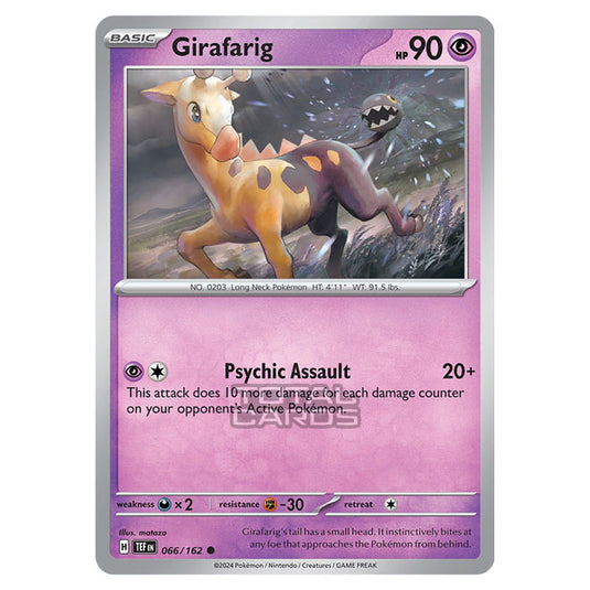 Pokemon - Scarlet & Violet - Temporal Forces - Girafarig - 066/162