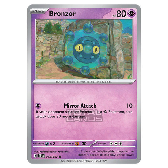 Pokemon - Scarlet & Violet - Temporal Forces - Bronzor - 068/162