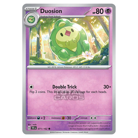 Pokemon - Scarlet & Violet - Temporal Forces - Duosion - 071/162