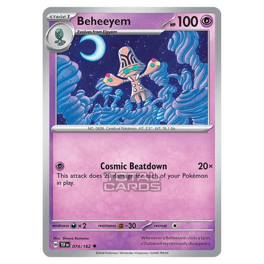 Pokemon - Scarlet & Violet - Temporal Forces - Beheeyem - 074/162