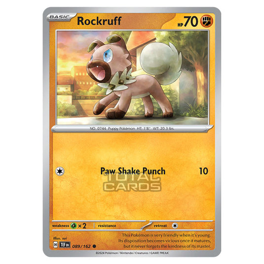 Pokemon - Scarlet & Violet - Temporal Forces - Rockruff - 089/162