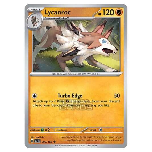 Pokemon - Scarlet & Violet - Temporal Forces - Lycanroc - 090/162