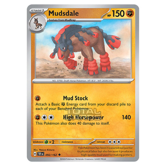 Pokemon - Scarlet & Violet - Temporal Forces - Mudsdale - 092/162