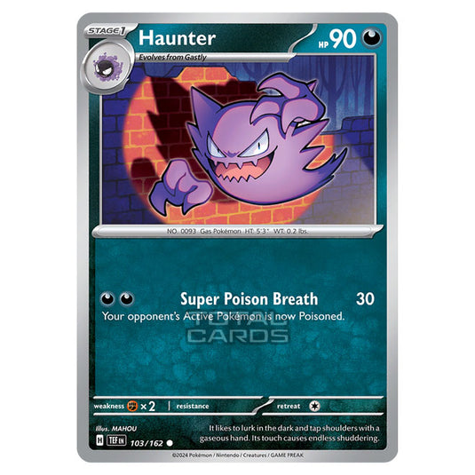 Pokemon - Scarlet & Violet - Temporal Forces - Haunter - 103/162