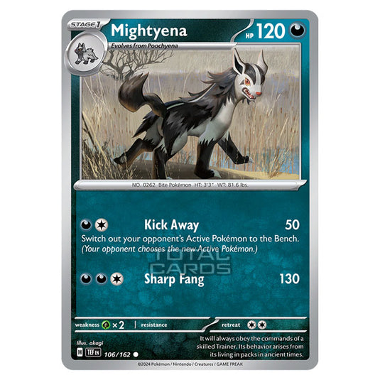 Pokemon - Scarlet & Violet - Temporal Forces - Mightyena - 106/162