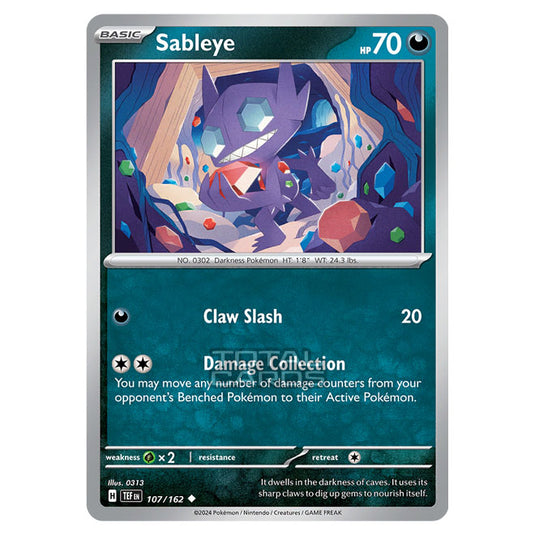 Pokemon - Scarlet & Violet - Temporal Forces - Sableye - 107/162