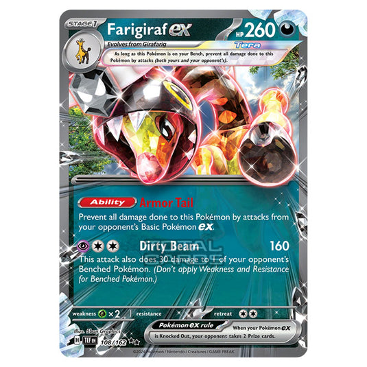 Pokemon - Scarlet & Violet - Temporal Forces - Farigiraf ex - 108/162