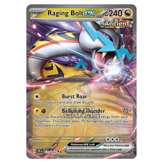 Pokemon - Scarlet & Violet - Temporal Forces - Raging Bolt ex - 123/162