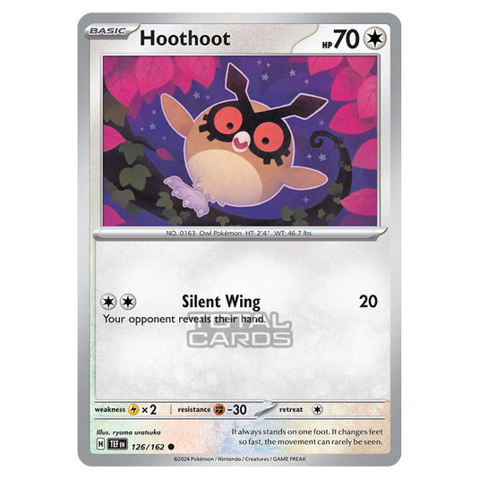 Pokemon - Scarlet & Violet - Temporal Forces - Hoothoot - 126/162