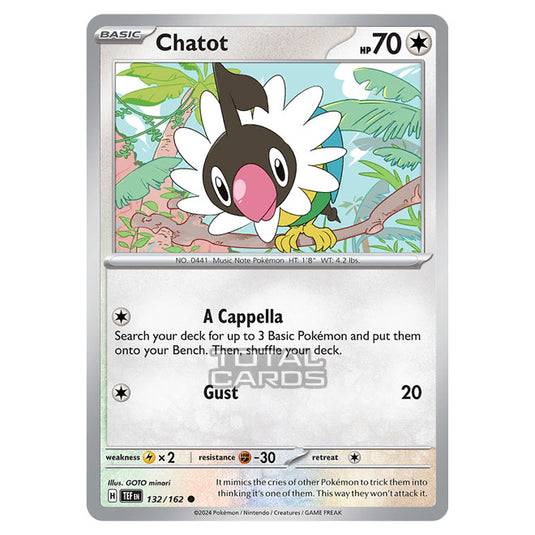 Pokemon - Scarlet & Violet - Temporal Forces - Chatot - 132/162