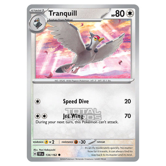 Pokemon - Scarlet & Violet - Temporal Forces - Tranquill - 134/162