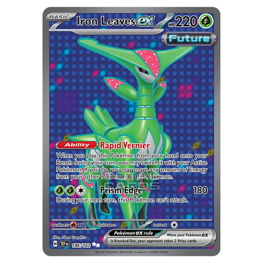 Pokemon - Scarlet & Violet - Temporal Forces - Iron Leaves ex - 186/162