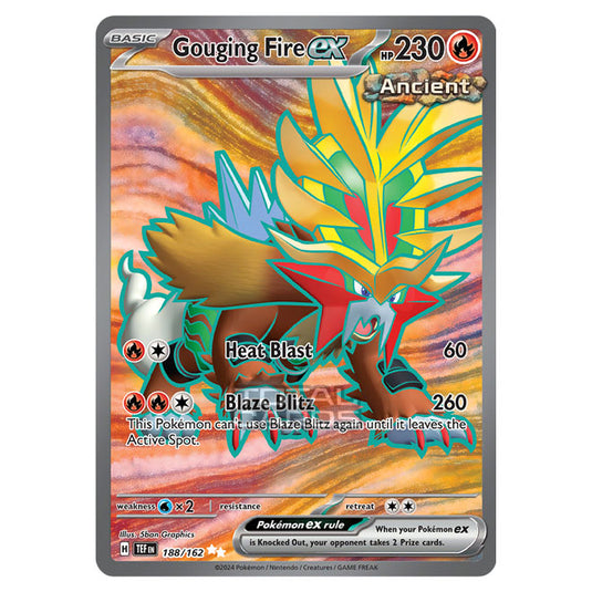 Pokemon - Scarlet & Violet - Temporal Forces - Gouging Fire ex - 188/162