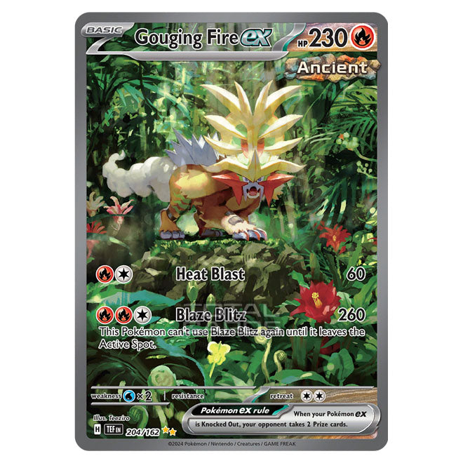 Pokemon - Scarlet & Violet - Temporal Forces - Gouging Fire ex - 204/1 Pokemon - Scarlet & Violet - Temporal Forces - Gouging Fire ex - 204/1